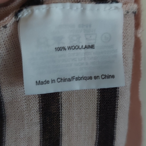 CLEARANCE!!! Tory Burch Layered Striped Pink & Black Sweater Size Medium - Picture 10 of 11